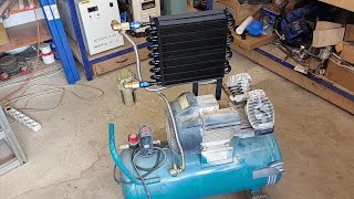 DIY air compressor aftercooler  air dryer [upl. by Esta]