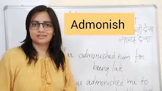 admonish meaning in hindi  admonish का मतलब  EnglishByte [upl. by Ennair]