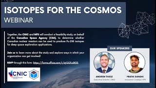 CNIC and NPX Isotopes for the Cosmos Webinar [upl. by Yanffit]