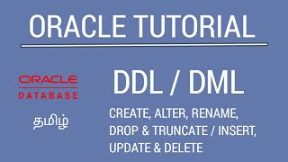 Oracle  DDL amp DML Commands  Tamil  iCoding [upl. by Nishi504]