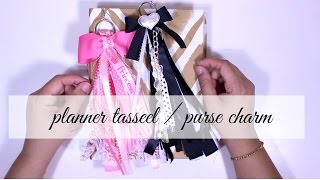 Ribbon Planner Tassel Purse Charm  Chat with Me  hip n creative [upl. by Ahsak]