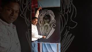 Rabindranath Tagore drawing by both hands rabindranathtagoreviralartdrawingshortstrending [upl. by Akino89]