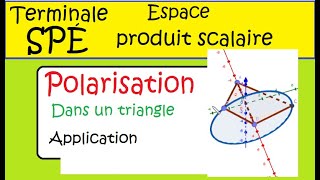 Terminale Spé Maths produit scalaire POLARISATION triangle [upl. by Yssej]