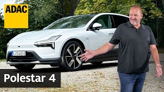 Elektrisches SUV Coupé ohne Heckscheibe Polestar 4 im Fahrbericht  ADAC [upl. by Aydne]