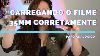 Como colocar corretamente o filme na sua câmera analógica 35mm [upl. by Etnasa]