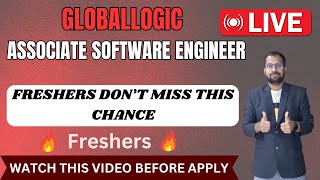 Associate Software Engineer  GlobalLogic Off Campus Hiring Started  Apply Now [upl. by Orlanta424]