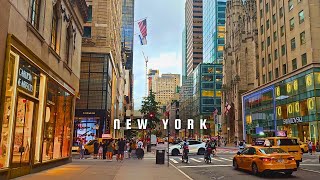 A Day Out in Manhattan  Fifth Avenue Rockefeller Centre  New York Walking Tour in 4K [upl. by Orlena958]