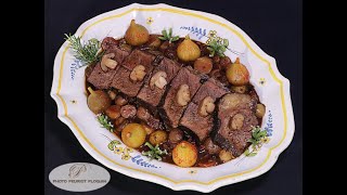 Rôti de Paleron braisé au vin rouge et figues confites [upl. by Eneri]