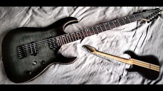 Harley Benton AMAROK Baritone  Alan Entwistle X3 humbucker pickup  high gain [upl. by Oicnedurp]