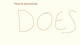 How to pronounce does [upl. by Ileyan158]