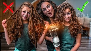 DIFFUSING my daughter’s CURLY HAIR for the first time  CURLY GIRL METHOD  Diffuser Tips [upl. by Derfliw]