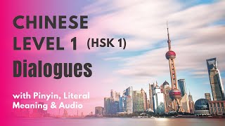 HSK1 Textbook Dialogues  HSK Level 1 Chinese Listening and Speaking Practice  HSK 1 Vocabularies [upl. by Peppel]