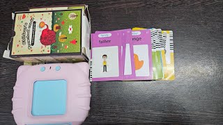 Talking flash card  kids Learning Educational device  Unboxing and full reviewflash card [upl. by Cuhp]