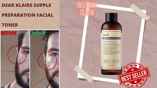 Dear Klairs Supple Preparation Facial Toner  How I got a skin glow in 30 seconds [upl. by Odlanir]