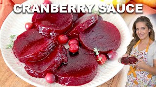 Jellied Cranberry Sauce  Easy Recipe  Better Than Store Bought [upl. by Frazier]