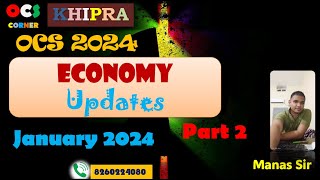 Economy Current Update  January Part 2 OCS 2023 Live Class [upl. by Harmaning]