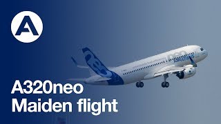 Relive the A320neo’s historic first flight [upl. by Neerroc834]