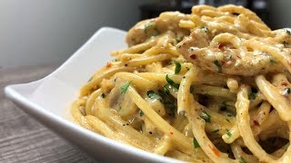 Alfredo Chicken Spaghetti Recipe  Homemade Italian Recipe  Restaurant Style [upl. by Annadiana]