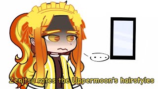 If Zenitsu rates the Uppermoons hairstyles  Gacha Club  Demon Slayer [upl. by Darill]