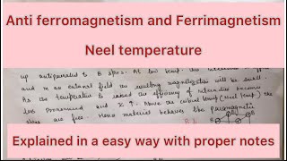 Lecture 54 Anti Ferromagnetism and Ferrimagnetism [upl. by Siusan451]