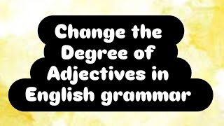 degrees of comparison in english grammar  positive comparative superlative words englishgrammar [upl. by Enirok]