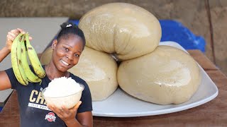 Cooking Technology Plantain amp Rice Fufu Recipes  Africa Cuisine Food Show African Foodcooking [upl. by Yer]