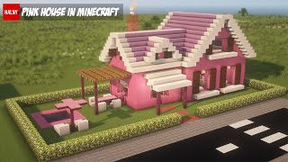 Beautiful pink house in minecraft [upl. by Seni285]