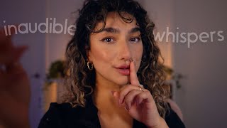 ASMR • 100 Clicky Inaudible Whispers For Sleep hand tracing up close whispers [upl. by Livi]