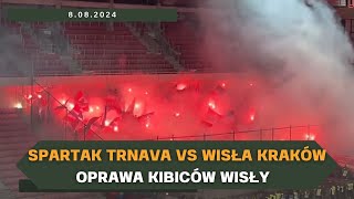 Spartak Trnava vs Wisła Kraków  Oprawa kibiców Wisły [upl. by Aynwat]