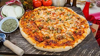 Steve Dolinskys Sausage and Giardiniera Pizza  Home amp Family [upl. by Deaner]