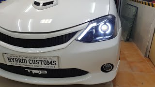 Etios custom DRLs  HC7 projectors [upl. by Ushijima]