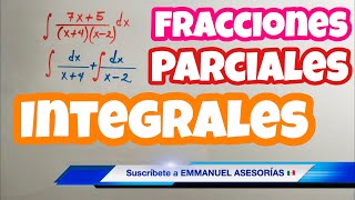 Integración por fracciones parciales  Ejemplo 4 Factores lineales diferentes [upl. by Nye]