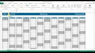 Kalender  Jahresplaner Excel 2013  Teil 1 [upl. by Willtrude]