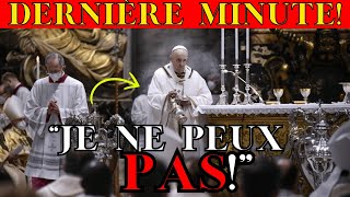 Le PAPE ne célèbre plus la MESSE depuis plus de 2 ANS les détails sont TROUBLANTS [upl. by Ginger]