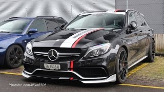 612HP C63s AMG Revs Wheelspin and Acceleration Sound [upl. by Dahl]