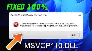 FIX  msvcp110dll Not Found Error in Windows 1011 [upl. by Wilson925]