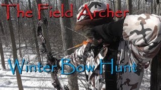 BOWHUNTING Winter Bow Deer Hunt [upl. by Anett]