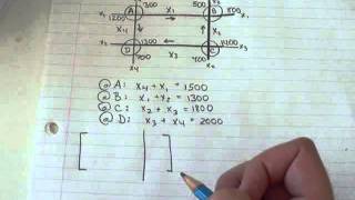 Finite Math 23  Matrix Traffic Example [upl. by Siro]