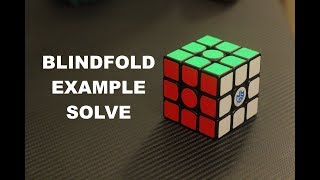 How to solve Rubiks cube Blindfold Example solve In Hindi [upl. by Nahta]