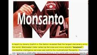 Monsanto Buys Blackwater Mercenaries [upl. by Ethe]