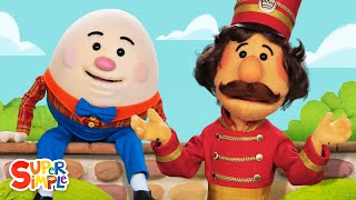 Humpty Dumpty With Puppets  Classic Nursery Rhymes  Super Simple Songs [upl. by Levitus]