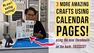 IT’S A GREAT DAY TO CRAFT make 3 projects from 1 Dollar Tree CALENDAR PAGE [upl. by Leandra632]