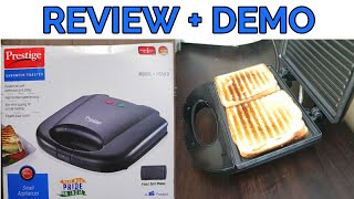 Prestige Sandwich toaster Review Demo  How to use electric sandwich toaster PRESTIGE Model PGMFB [upl. by Adrea687]