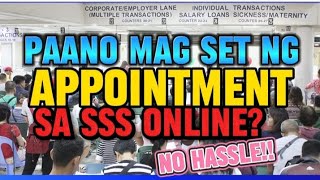 ✅PAANO MAG SET NG APPOINTMENT SA SSS ONLINE  SSS APPOINTMENT ONLINE [upl. by Avery]