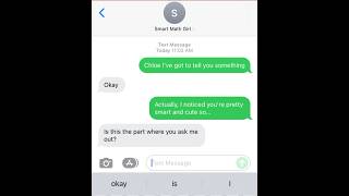 Asking my crush out over Text text funny love shorts viral romance trend trending memes [upl. by Attennek]