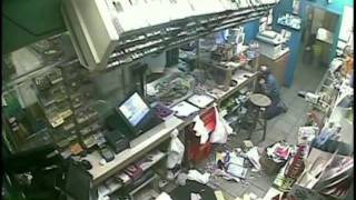 Armed robbery goes wrong shootout in Texas convenience store caught on camera [upl. by Sigfrid734]