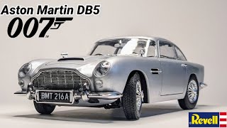 NEW Aston Martin DB5  Bond 007 Goldfinger  124 Revell Model kit full build [upl. by Retsae584]