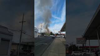 Fire in Downtown Stockton 91824 stocktonca stockton news [upl. by Drarej394]