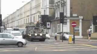 ARMY TANKS DRIVE THROUGH CENTRAL LONDON [upl. by Halludba212]