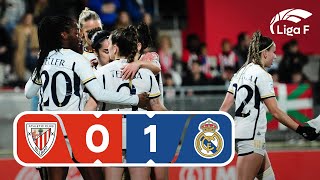 Resumen Athletic Club vs Real Madrid CF  Jornada 15  Liga F [upl. by Aramal]